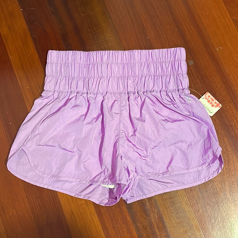 Free People Movement Way Home Athletic Shorts L in Bubble Tea Purple Lavender